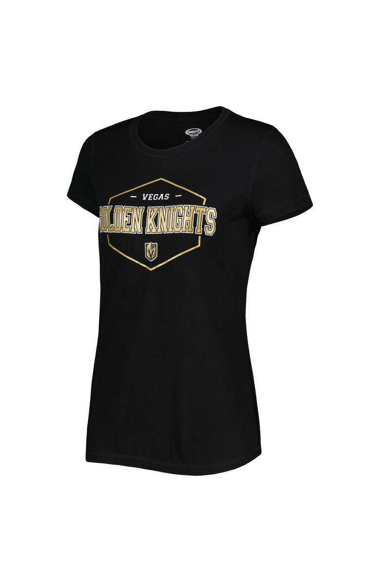 CONCEPTS SPORT Women's Concepts Sport Black/Gold Vegas Golden Knights Badge T-Shirt & Pants Sleep Set, Alternate, color, 
