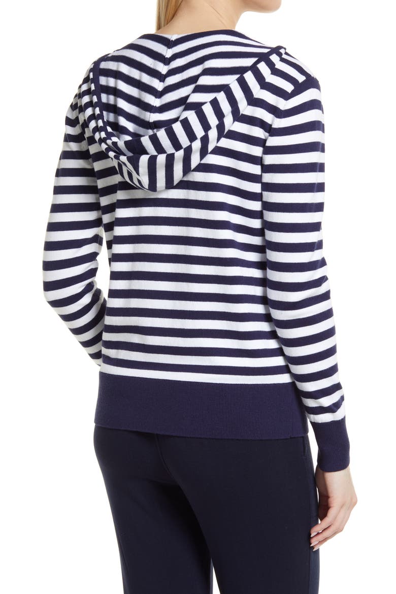 Zip Sweater Hoodie, Alternate, color, NAVY WHITE CHARM STRIPE
