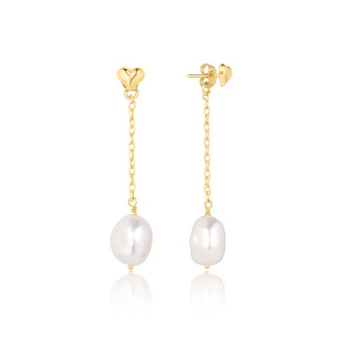 Eloise Heart and Pearl Earrings
