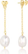 Set & Stones Eloise Heart and Pearl Earrings