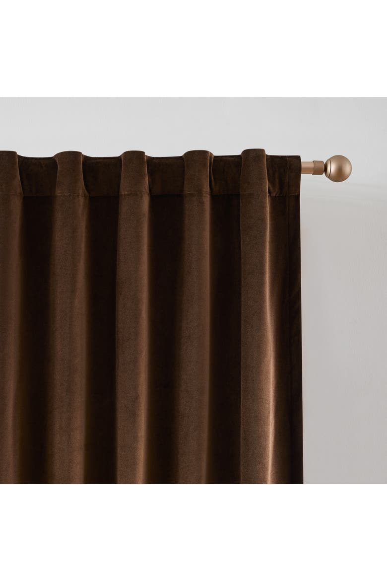 Terran Velvet Blackout Window Panel, Alternate, color, Brown