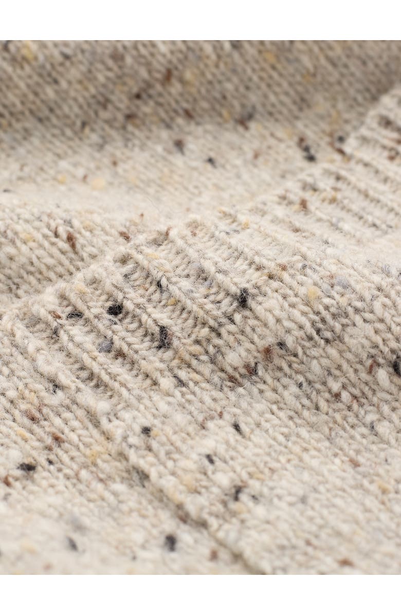 Celtic & Co. Warm Cardigan with Fair Isle Pattern, Boyfriend Fit, Alternate, color, Oatmeal Fleck