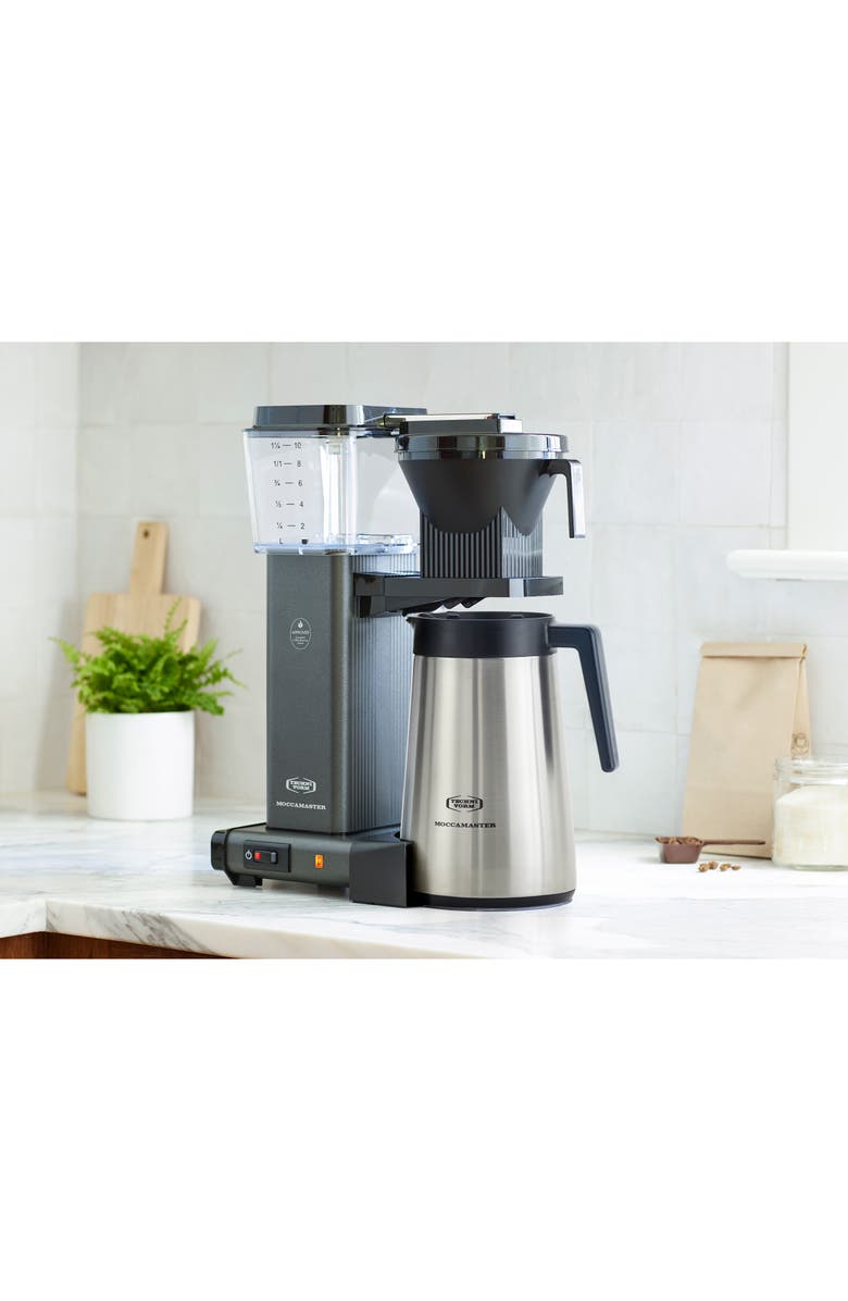 Moccamaster KBGT Thermal Coffee Brewer, Alternate, color, Stone Grey