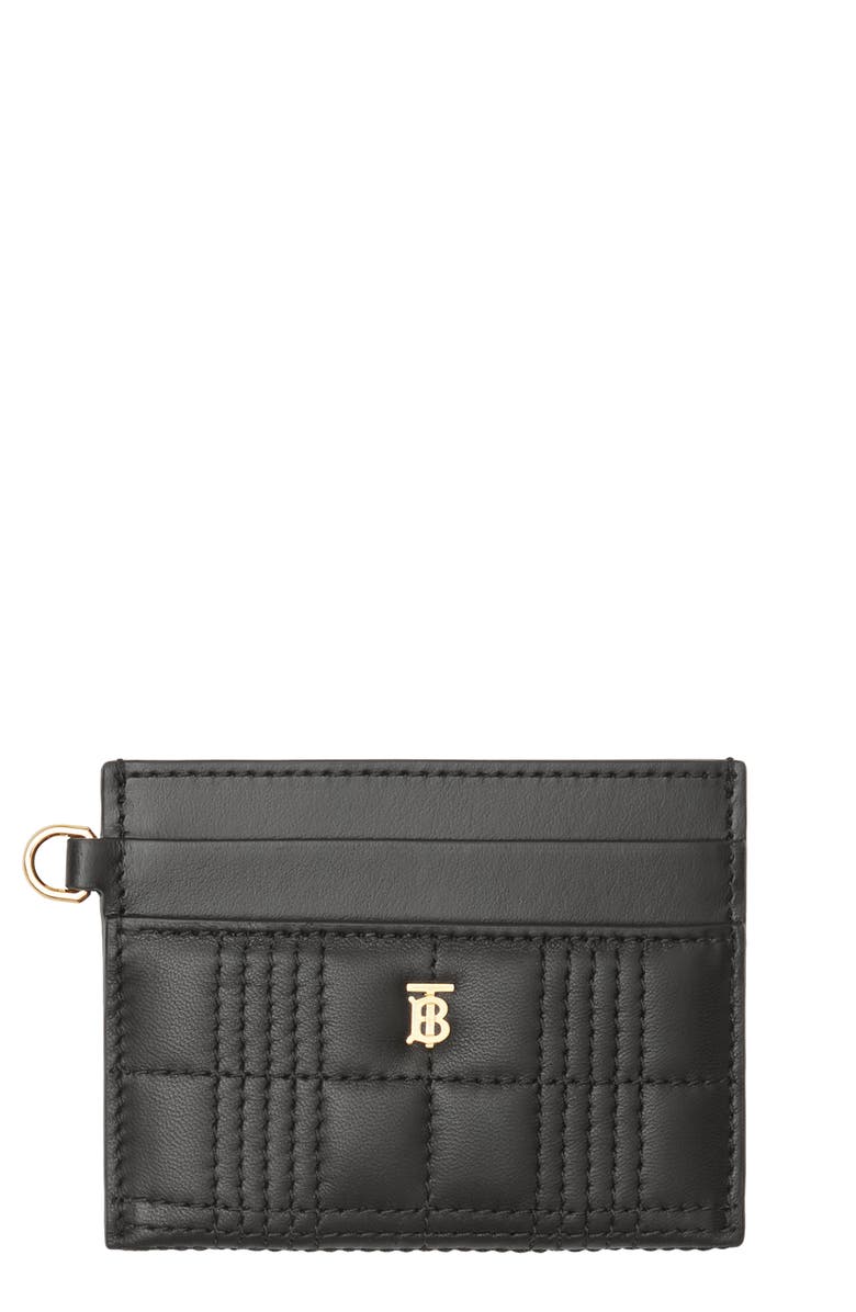 Burberry Monogram Motif Quilted Lambskin Card Case, Main, color,