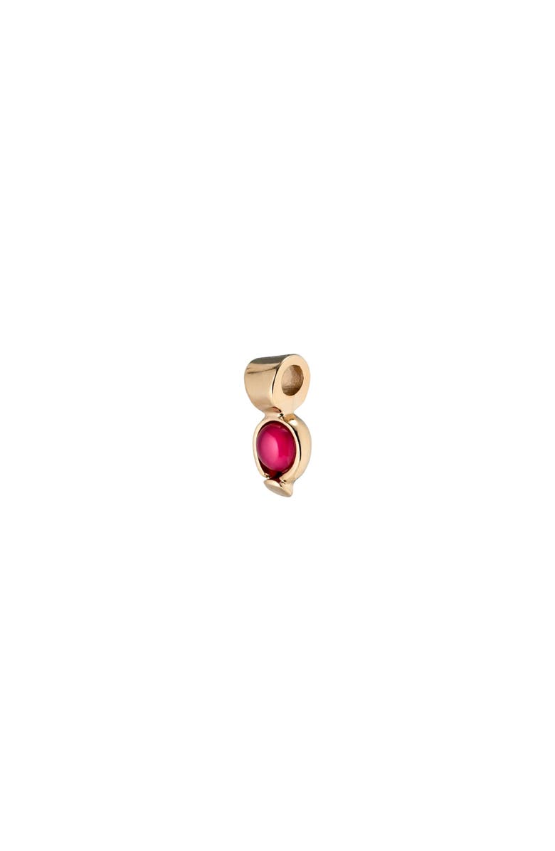 UNODE50 18K Gold-Plated Charm With Agate Stone, Alternate, color, Metallic Gold