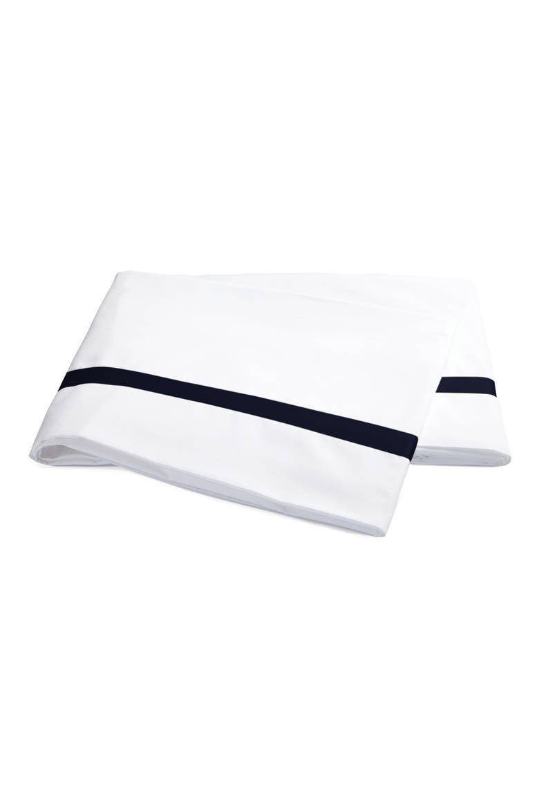 Lowell 600 Thread Count Flat Sheet, Main, color, NAVY