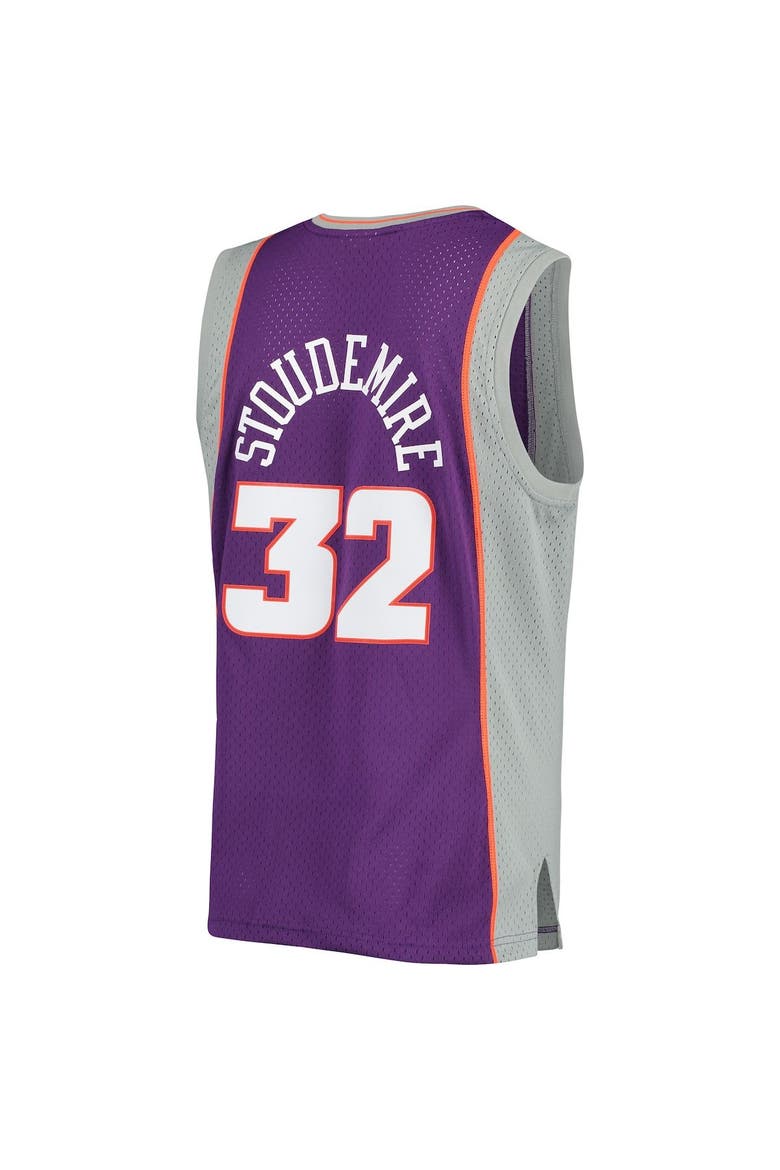 Men's Mitchell & Ness Amar'e Stoudemire Purple Phoenix Suns 2001/02 Hardwood Classics Swingman Jersey, Alternate, color, Purple