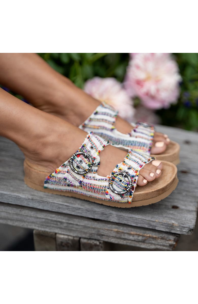 Minnetonka Georgine Sandal, Alternate, color, Fiesta Stripe