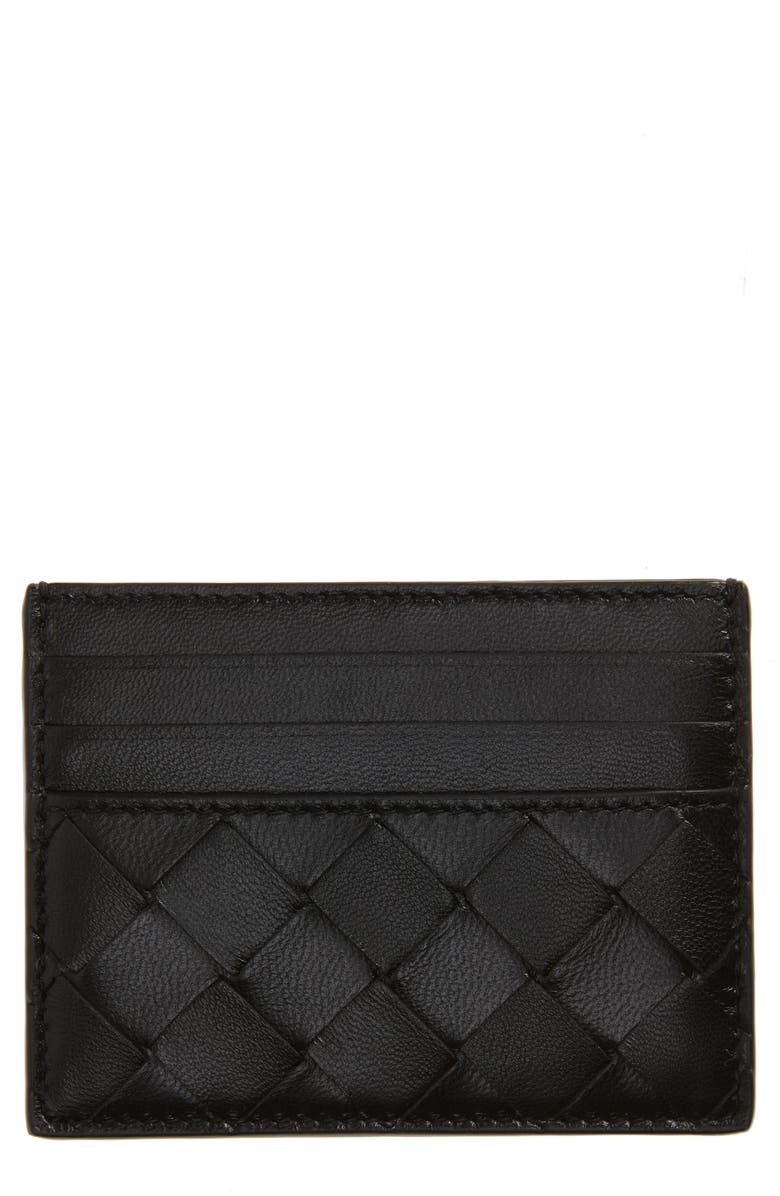 Bottega Veneta Intrecciato Leather Card Case, Main, color,