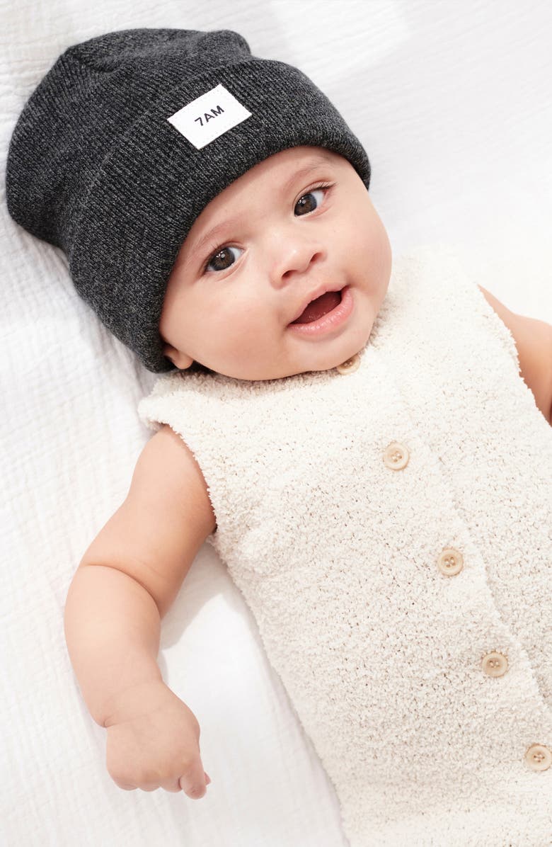 7 A.M. Enfant Kids' Heathered Beanie, Alternate, color, Black