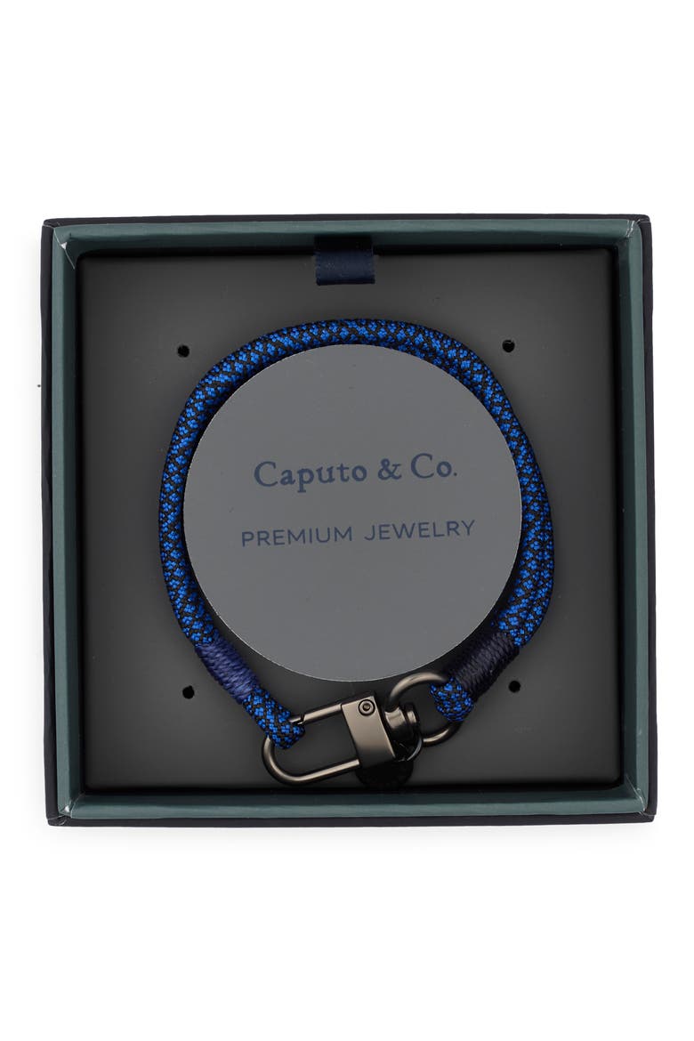 Diamond Stitch Nylon Cord Bracelet, Main, color, BLUE