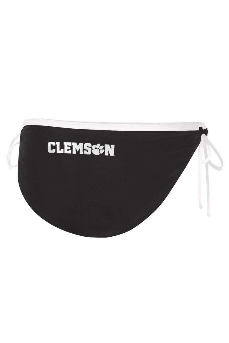 Women's G-III 4Her by Carl Banks Black Clemson Tigers Perfect Match Bikini Bottom, Alternate, color, Black