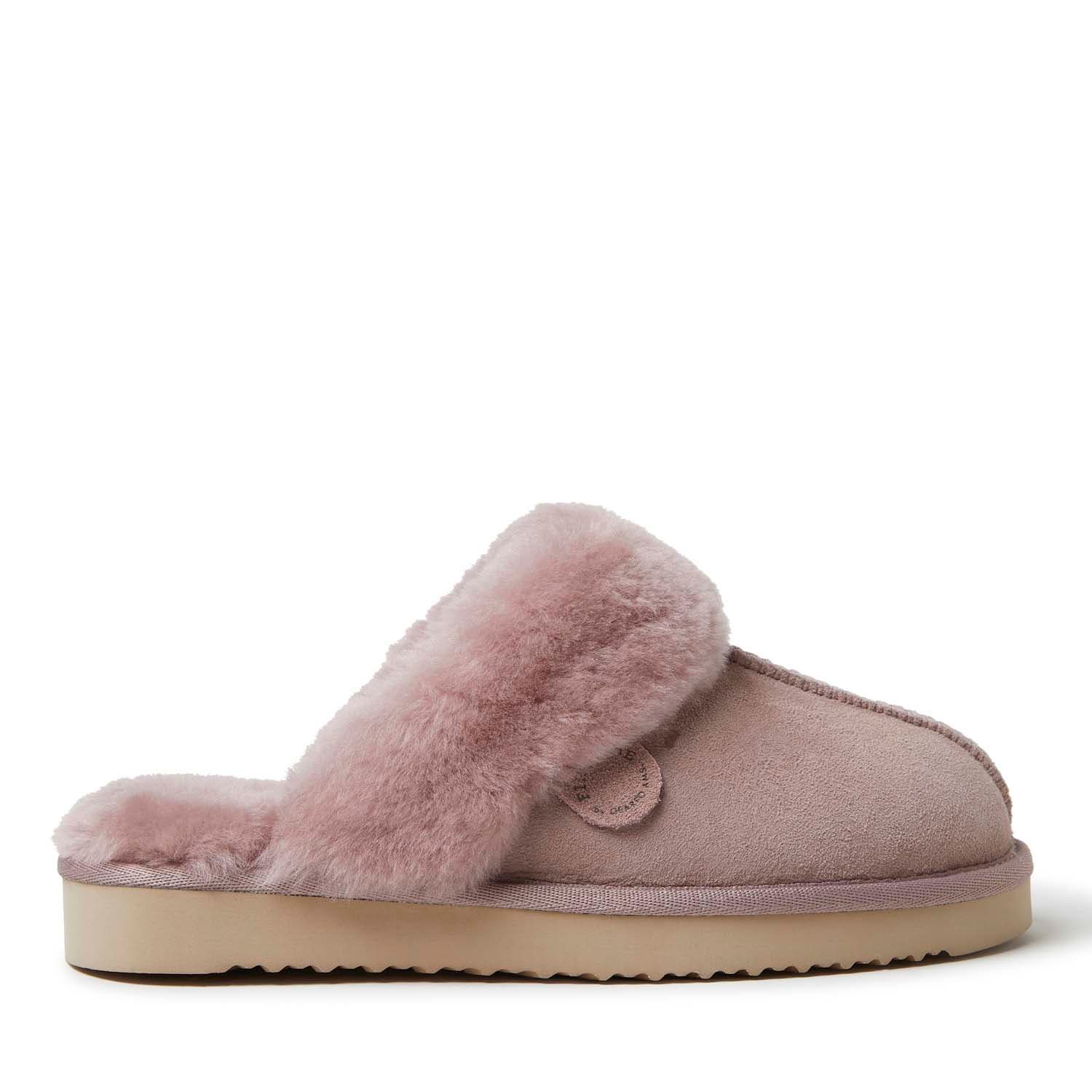 DEARFOAMS Fireside Sydney Genuine Shearling Scuff Slipper, Alternate, color, Driftwood