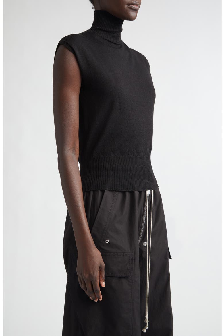 Virgin Wool Turtleneck Sweater, Alternate, color, BLACK