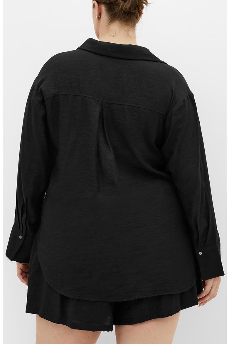 Bella Button-Up Shirt, Alternate, color, BLACK
