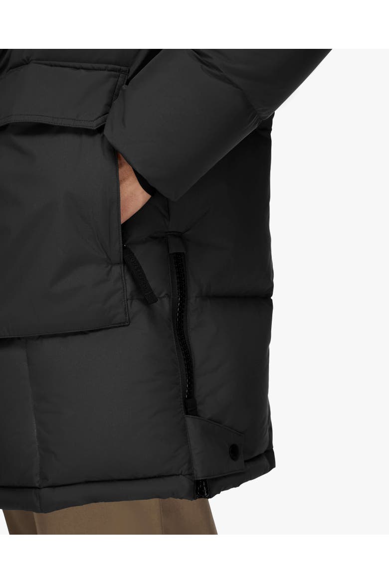 COMPASS | Hooded Recycled Down Winter Jacket, Alternate, color, Black