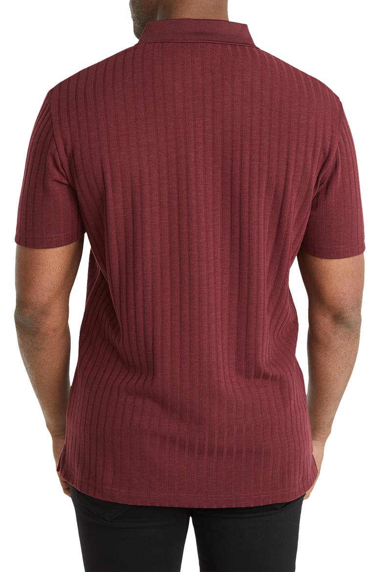 Page Zip Rib Polo , Alternate, color, PINOT