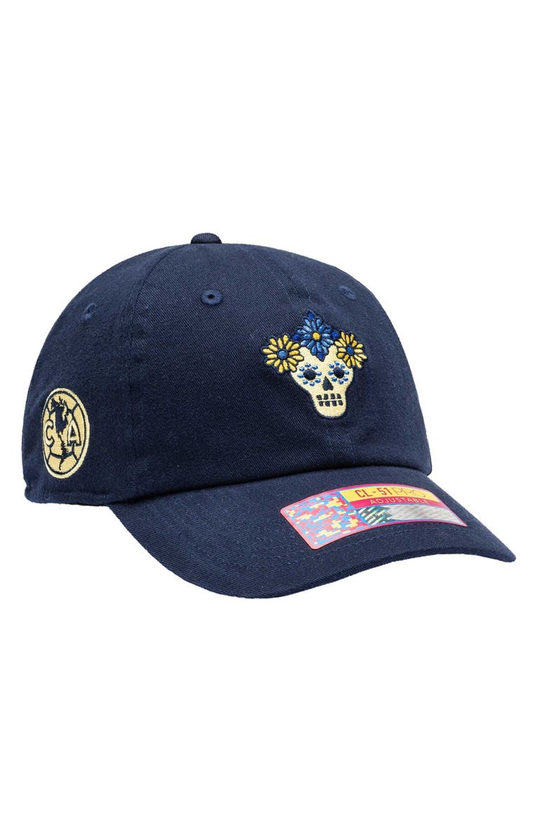 FAN INK Men's Navy Club America Me Da Mi Calaverita Adjustable Hat, Main, color, 