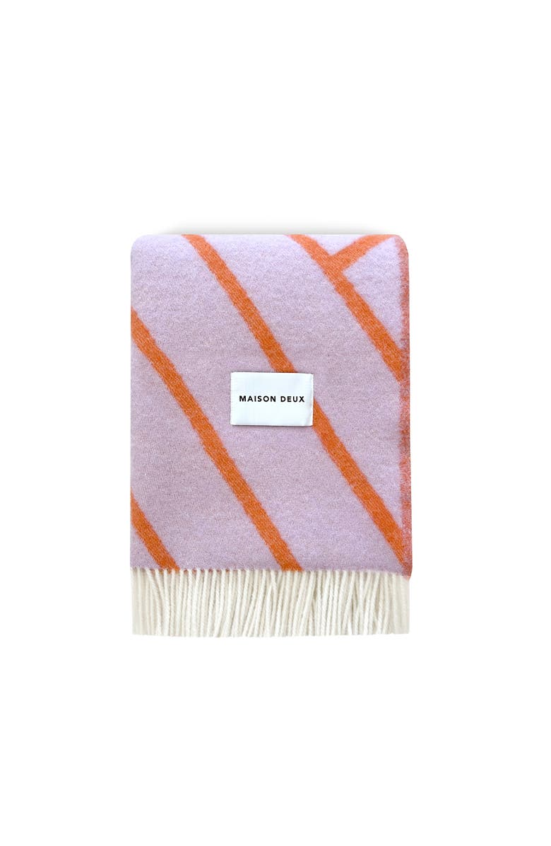 Maison Deux Blanket Lines Pink / Apple 4.25 X 6.5Ft, Main, color, Light/Pastel Purple