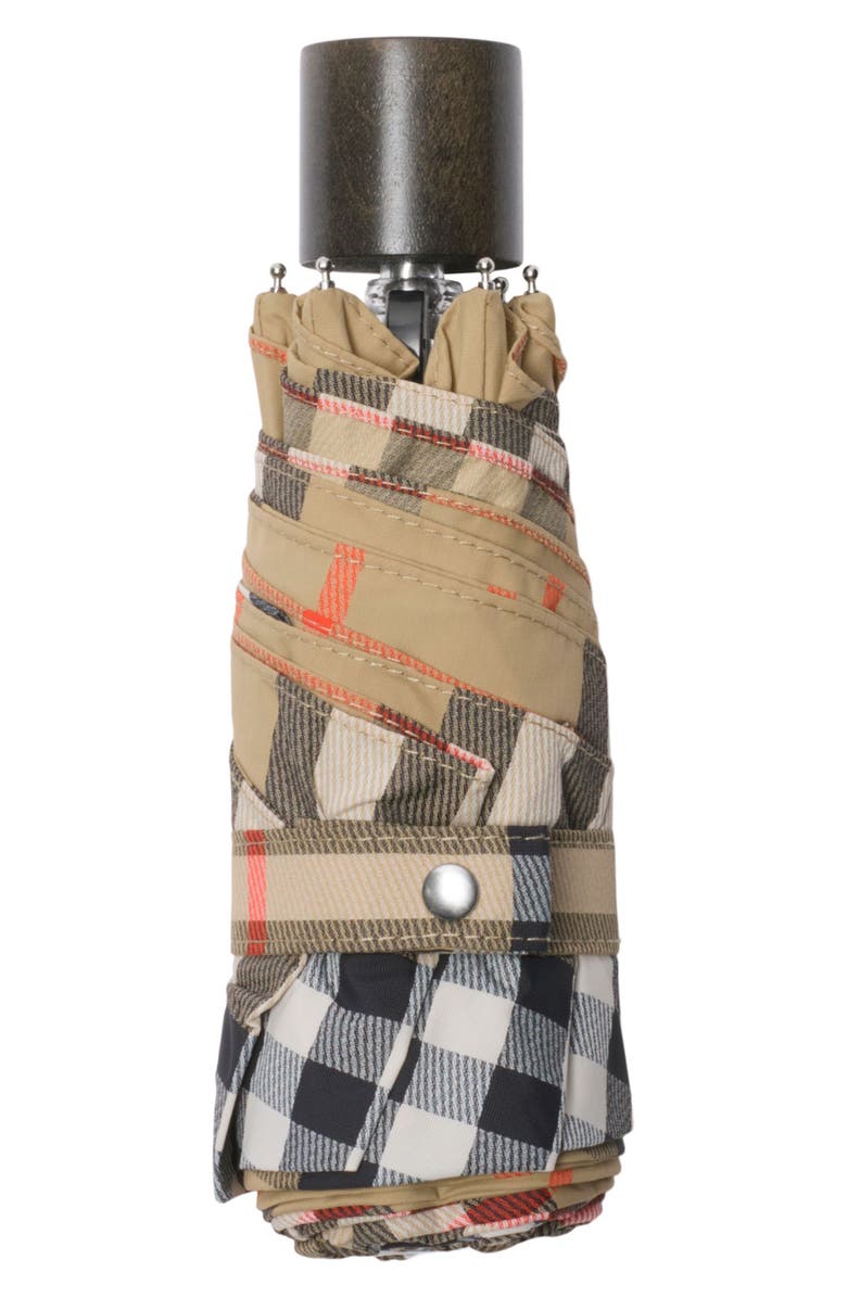 Burberry Check Umbrella & Holder, Alternate, color,
