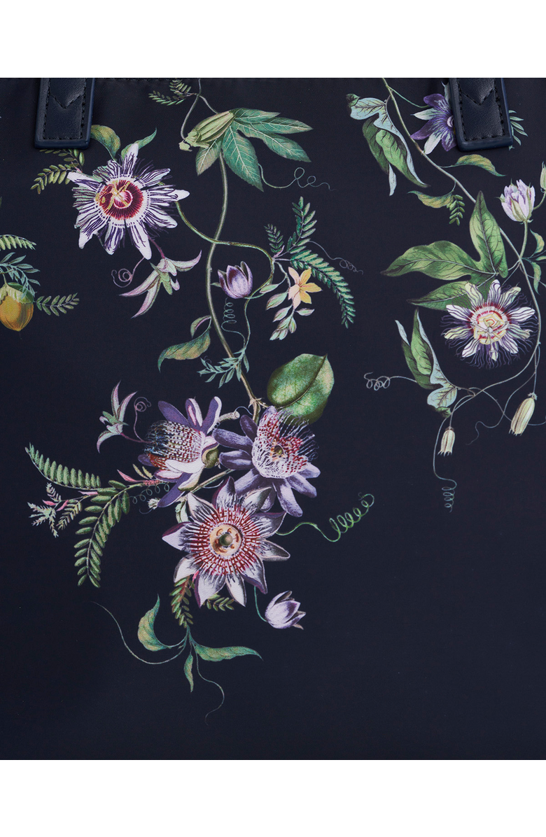 Fable England Passion Flower Grab Tote, Alternate, color, Navy