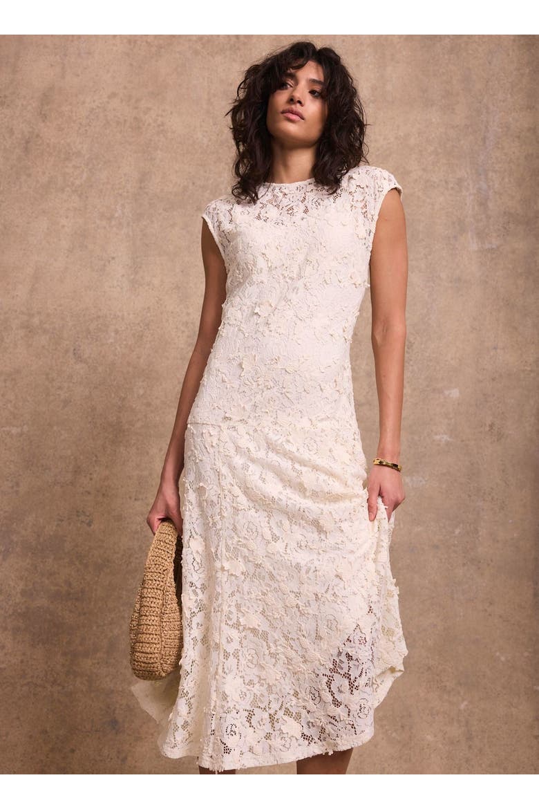 Lace Maxi Dress, Alternate, color, Cream