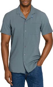 W.R.K Crinkle Short Sleeve Button-Up Camp Shirt