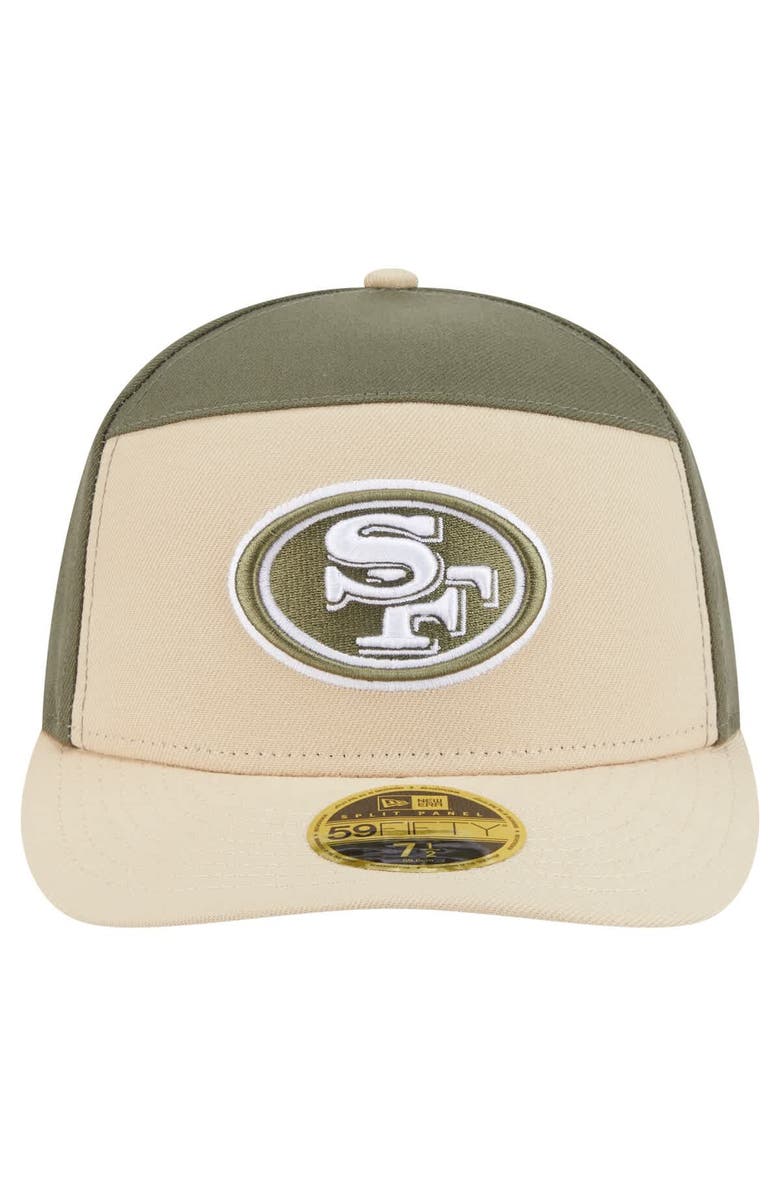 New Era Men's New Era Light Beige/Olive San Francisco 49ers Two-Tone Color Pack Split Panel 59FIFTY Fitted Hat, Alternate, color, Light Beige