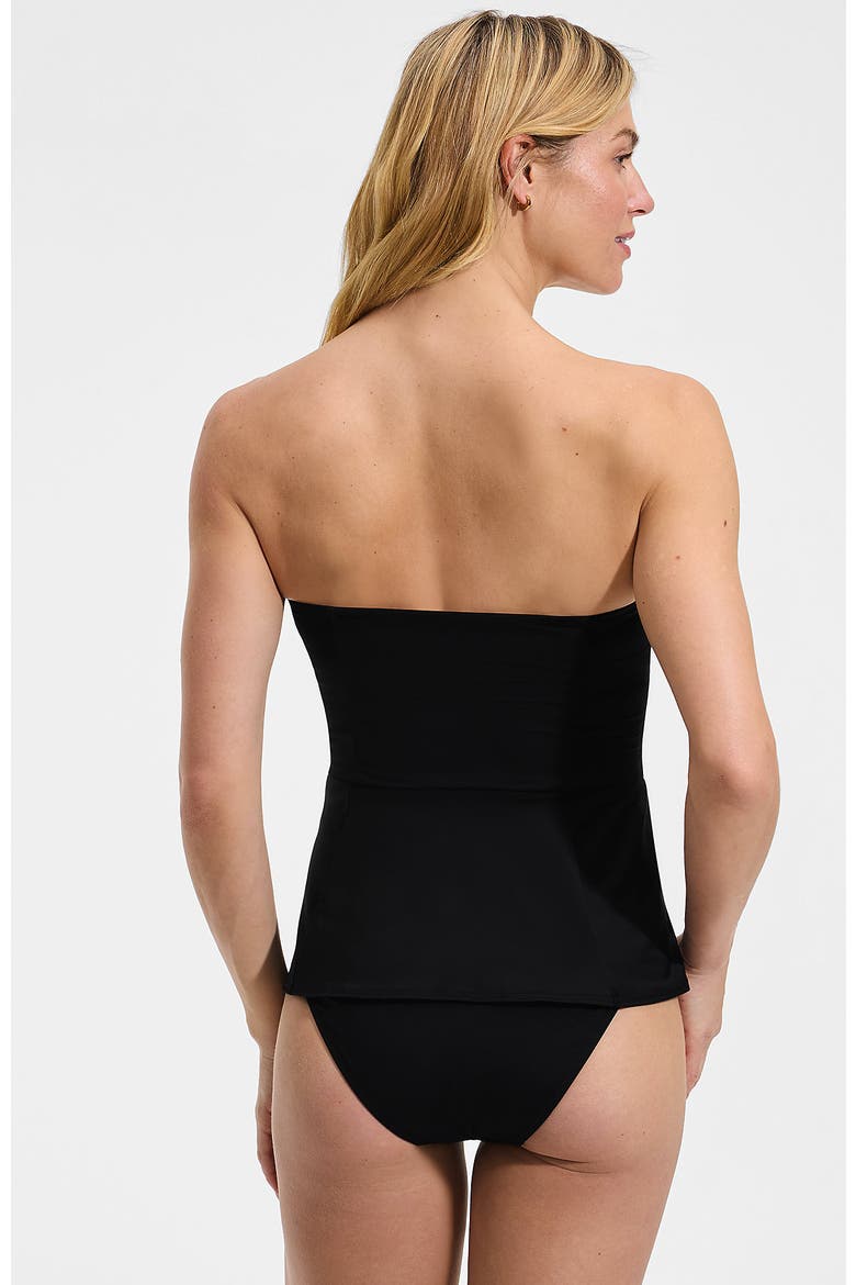 Sculpting Waveshaper Peplum Swim Tankini Top, Alternate, color, Black