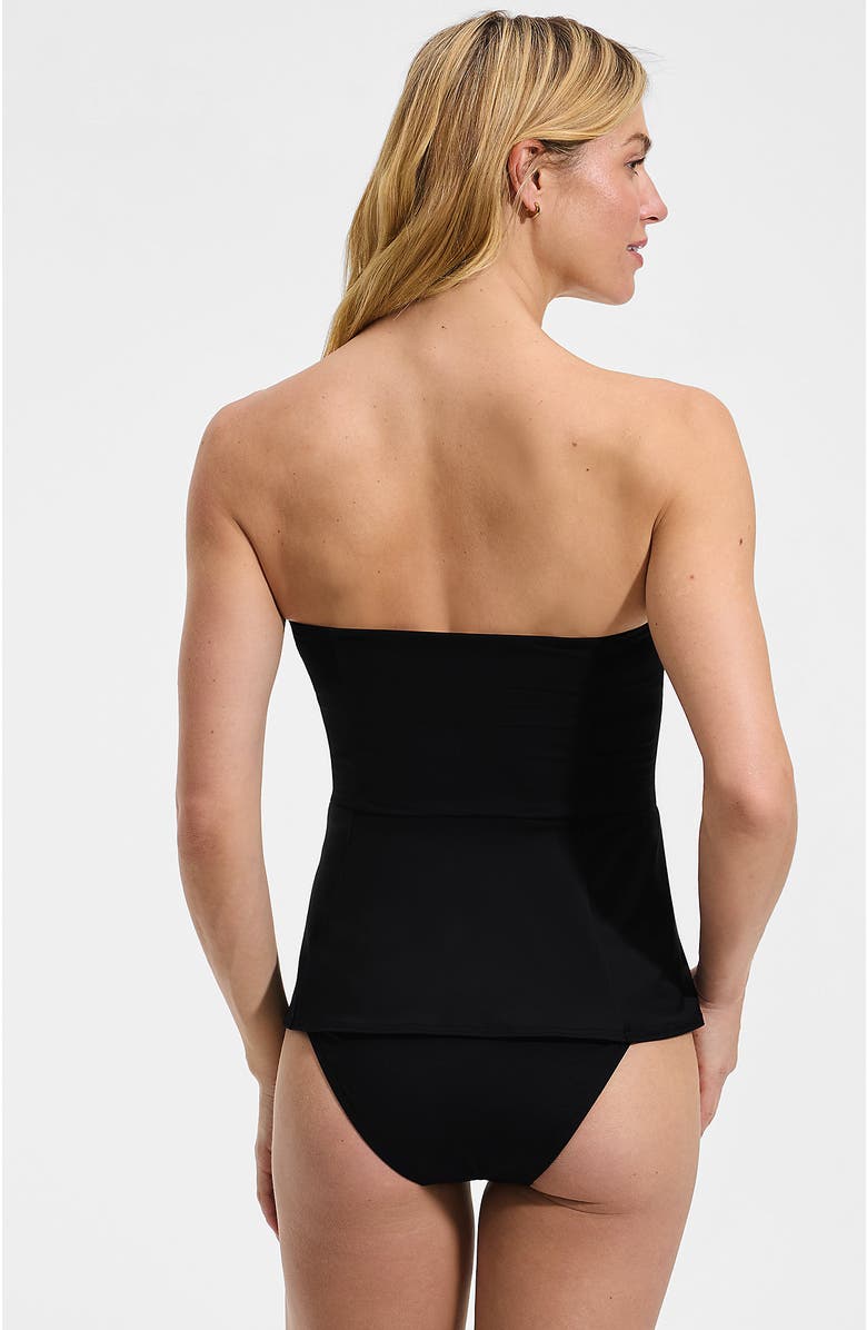 Lands' End Sculpting Waveshaper Peplum Swim Tankini Top, Alternate, color, Black