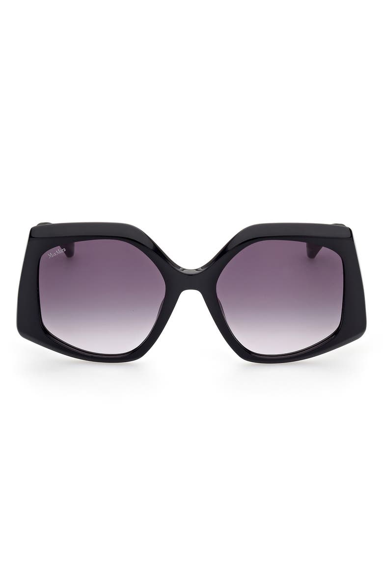 Max Mara 56mm Gradient Geometric Sunglasses, Main, color, 