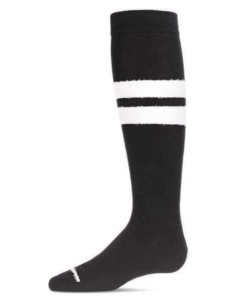Fuzzy Stripe Knee High Socks