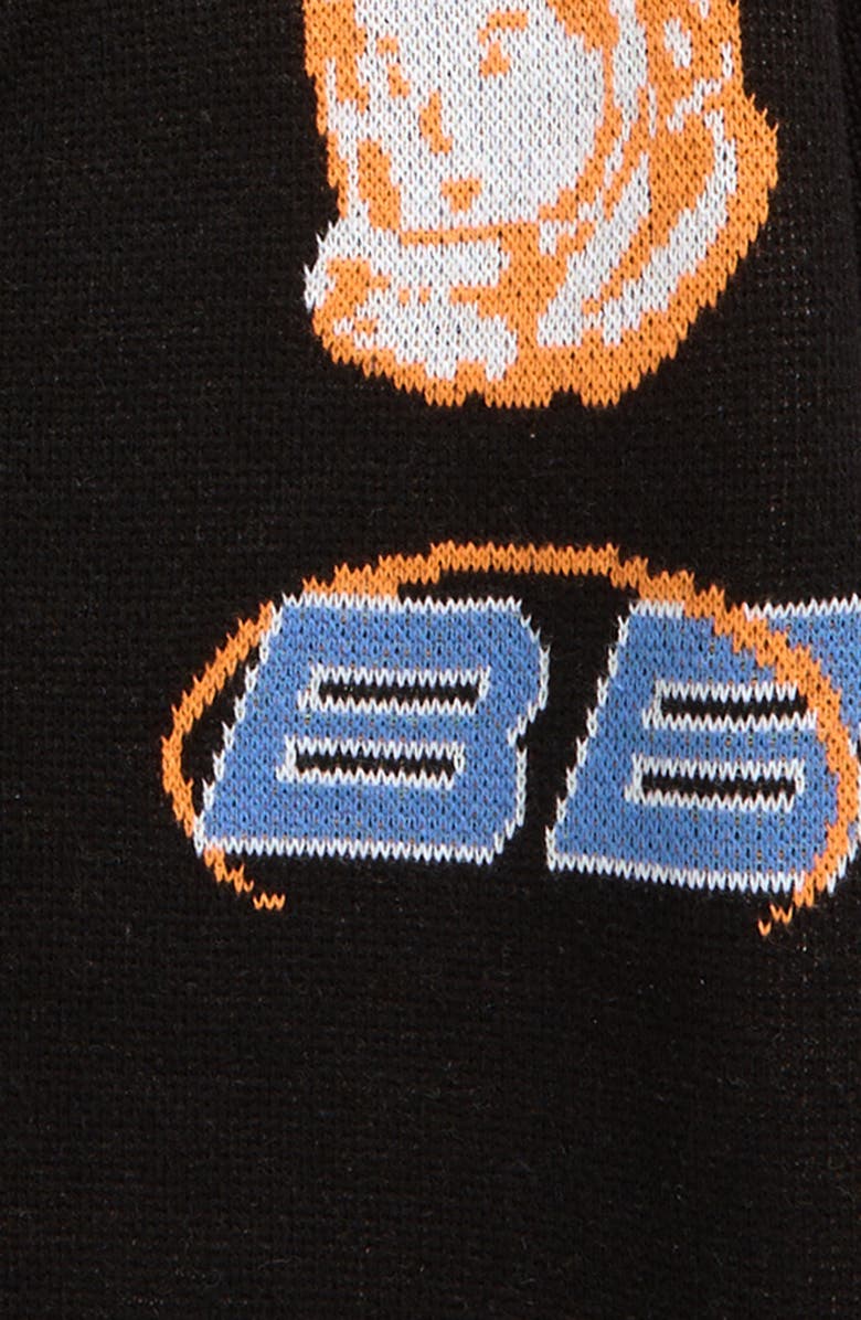 Billionaire Boys Club Kids' Future Jacquard Cotton Graphic Cardigan, Alternate, color, Black