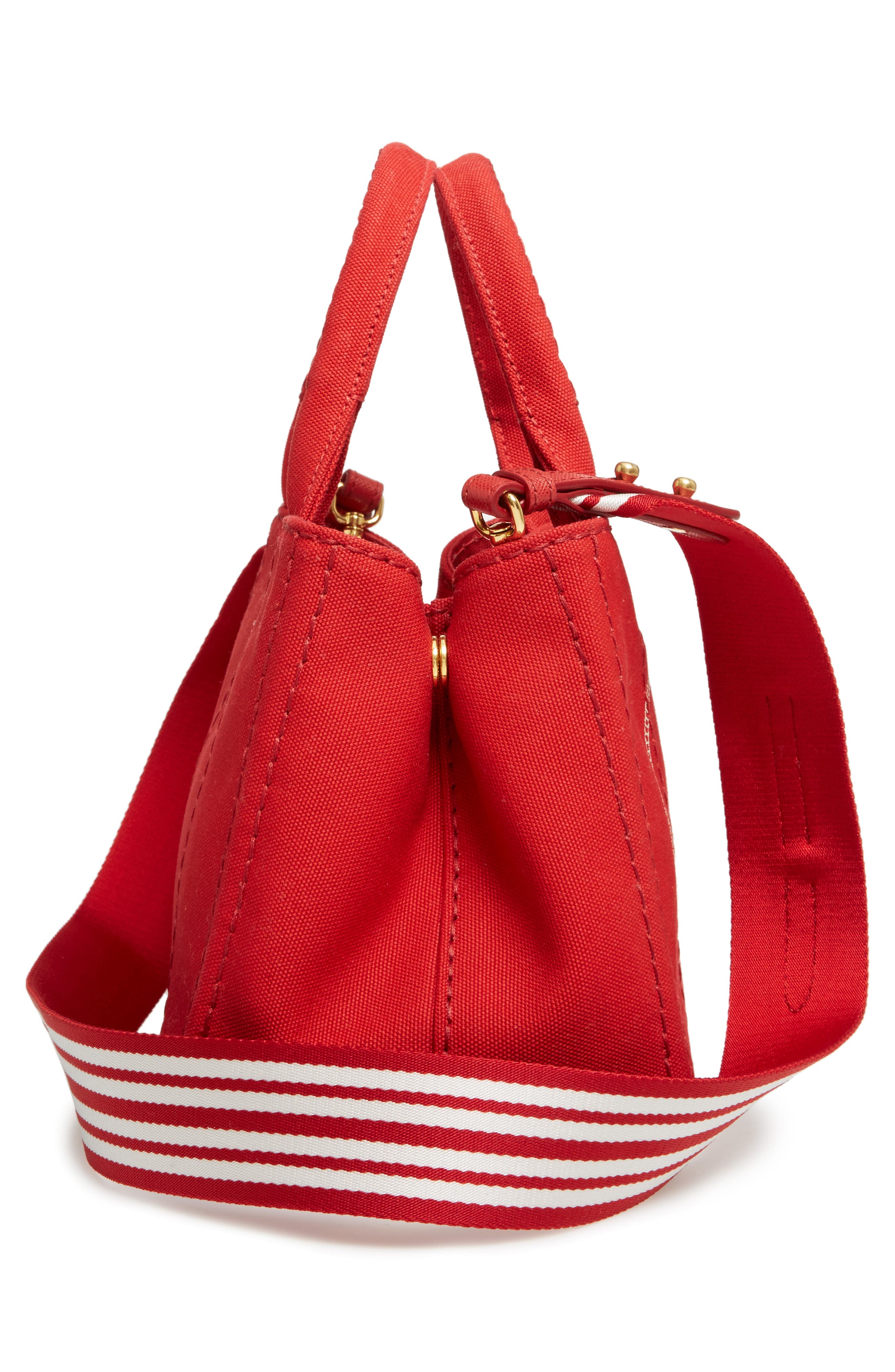 Canapa Logo Garde Canvas Tote, Alternate, color, ROSSO/ TALCO