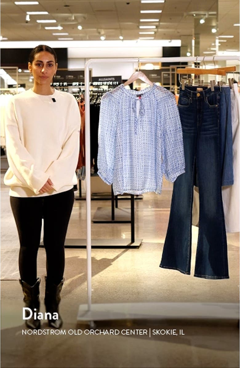 Balloon Sleeve Peasant Top, sales video thumbnail