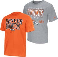 STARTER Men's Starter Orange/Heather Gray Denver Broncos Two-Pack Logo T-Shirt Set