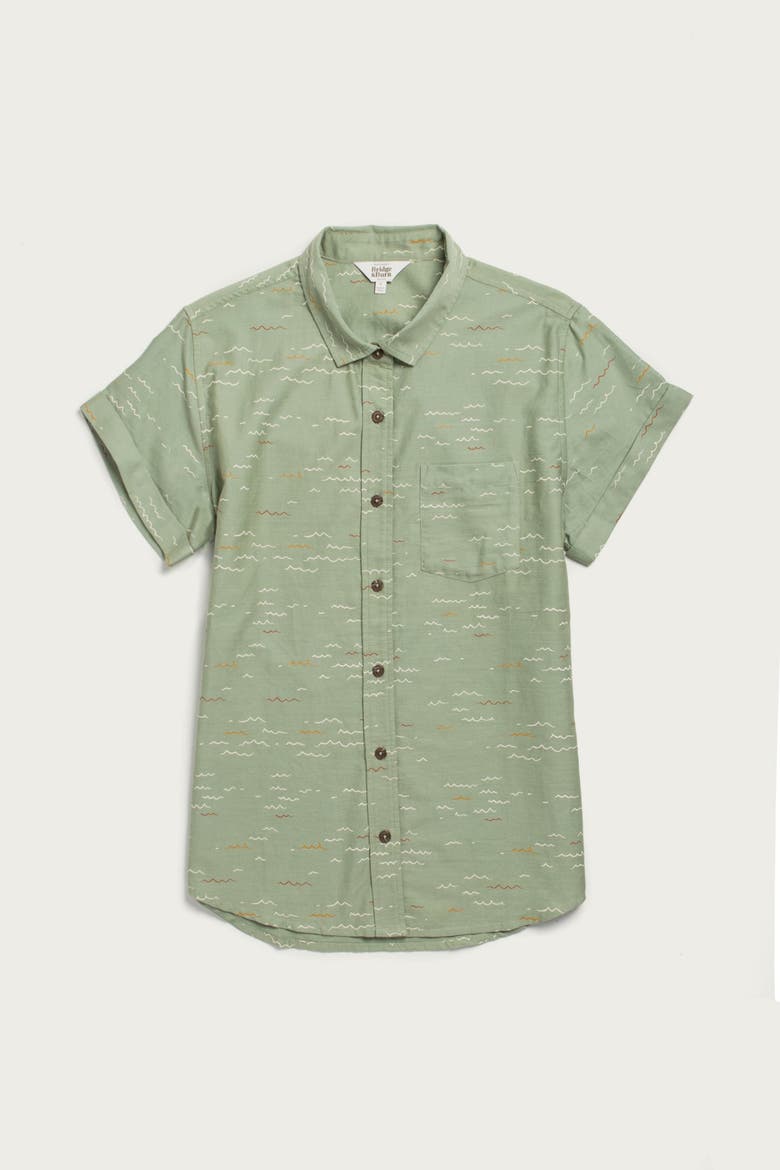 Bea Shirt, Main, color, Teal Tide Waves