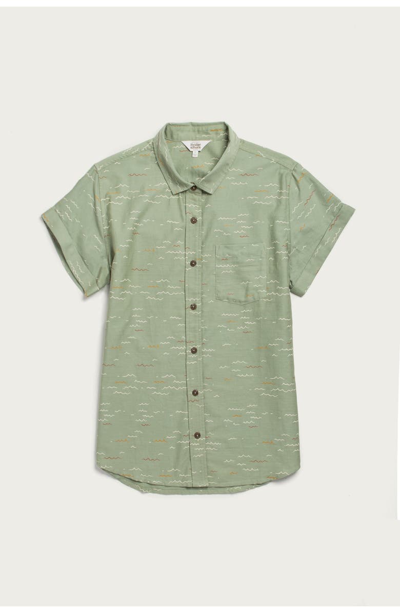 Bridge & Burn Bea Shirt, Main, color, Teal Tide Waves