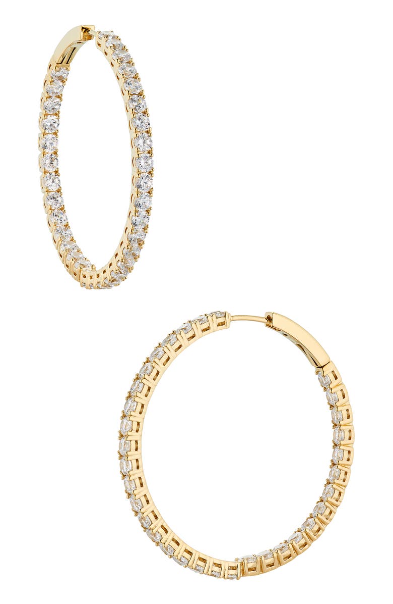 Nadri Perfect Inside Out Hoop Earrings, Main, color, Gold