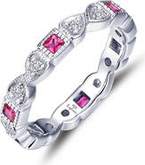 Lafonn Simulated Diamond & Birthstone Band Ring