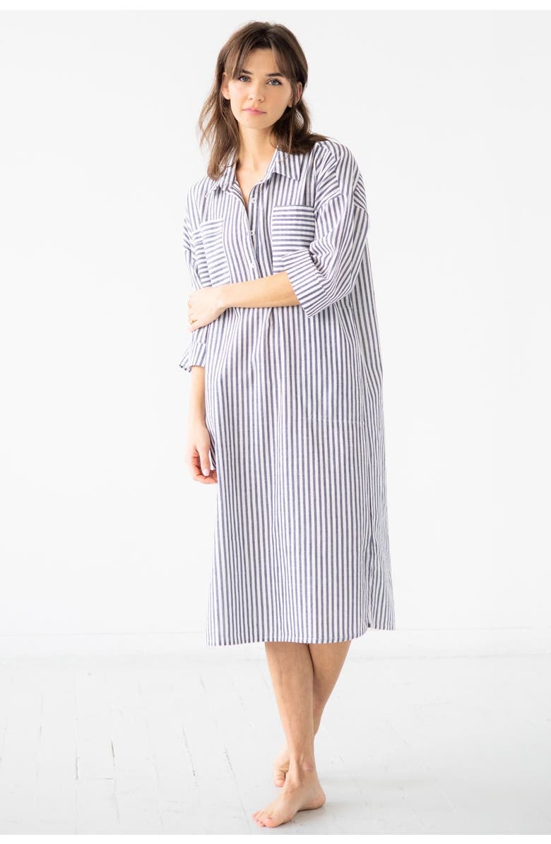 SALUA Oversized Button Down Long Shirt, Alternate, color,