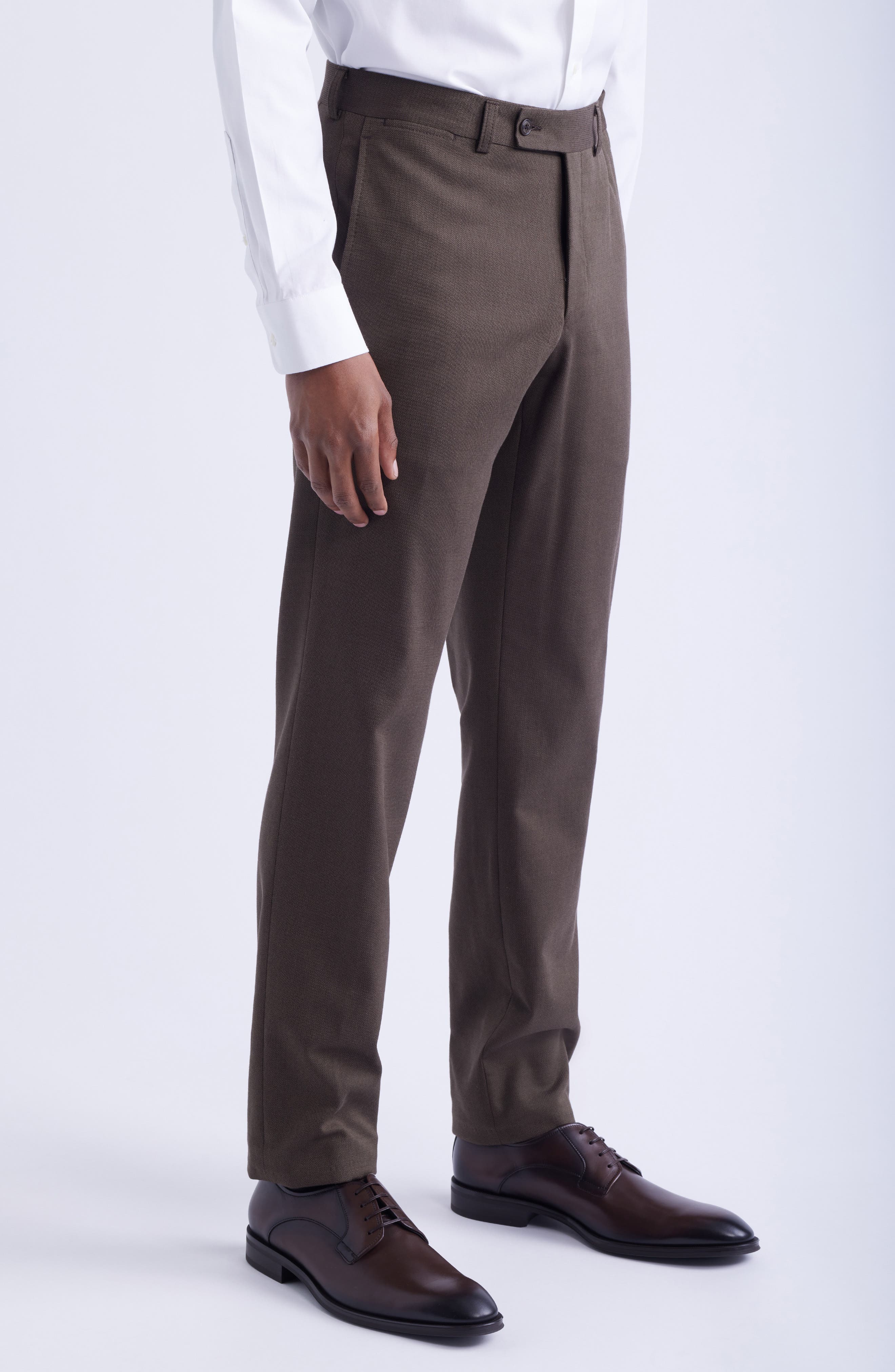 Мужские платья Jack Victor Piero Flat Front Stretch Cotton & Wool Dress Pants — фото 3