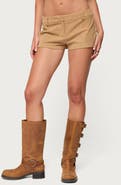 EDIKTED Kyler Corduroy Micro Shorts