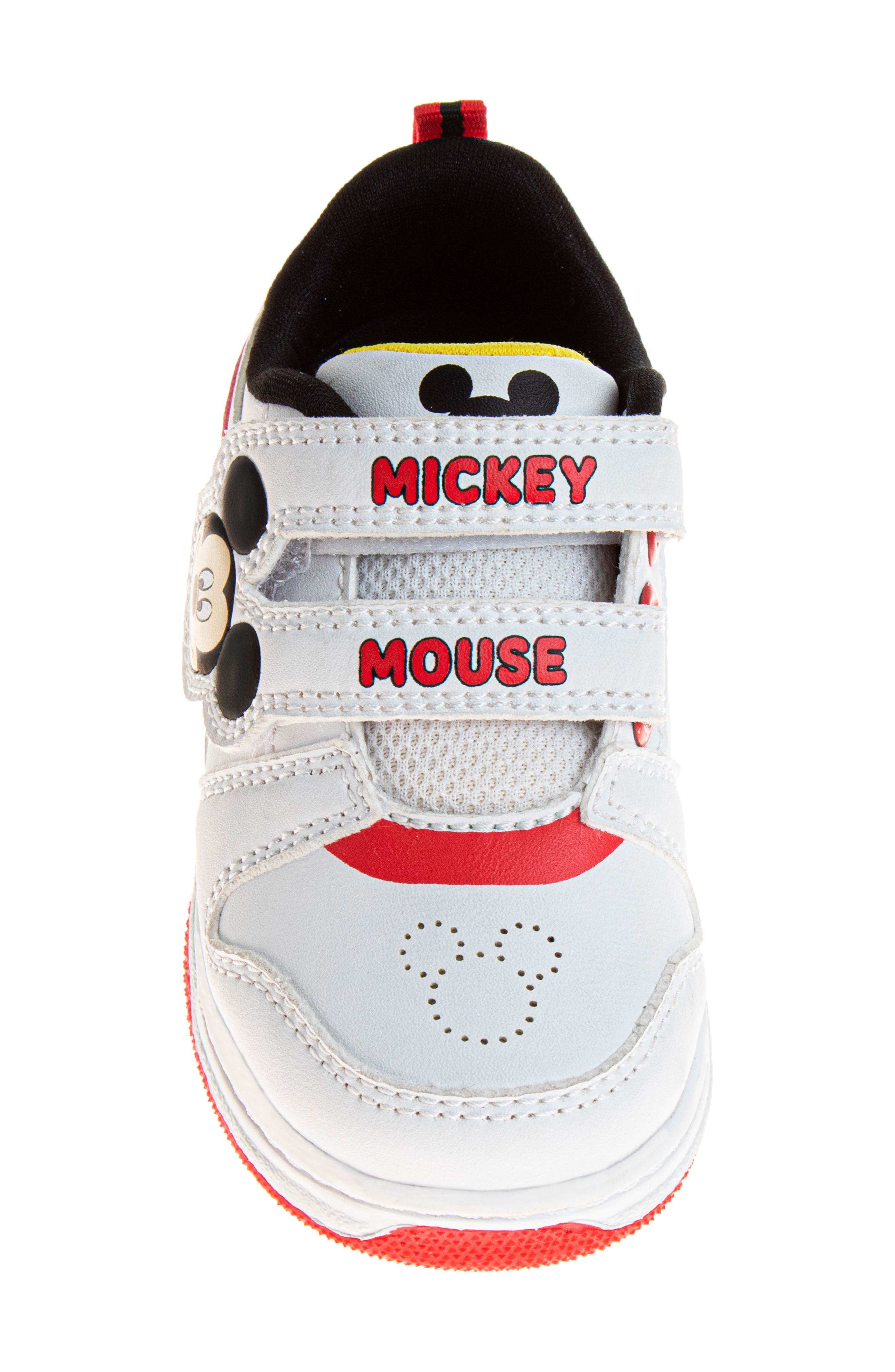 JOSMO Kids' Mickey Mouse Sneaker, Alternate, color, White/Red