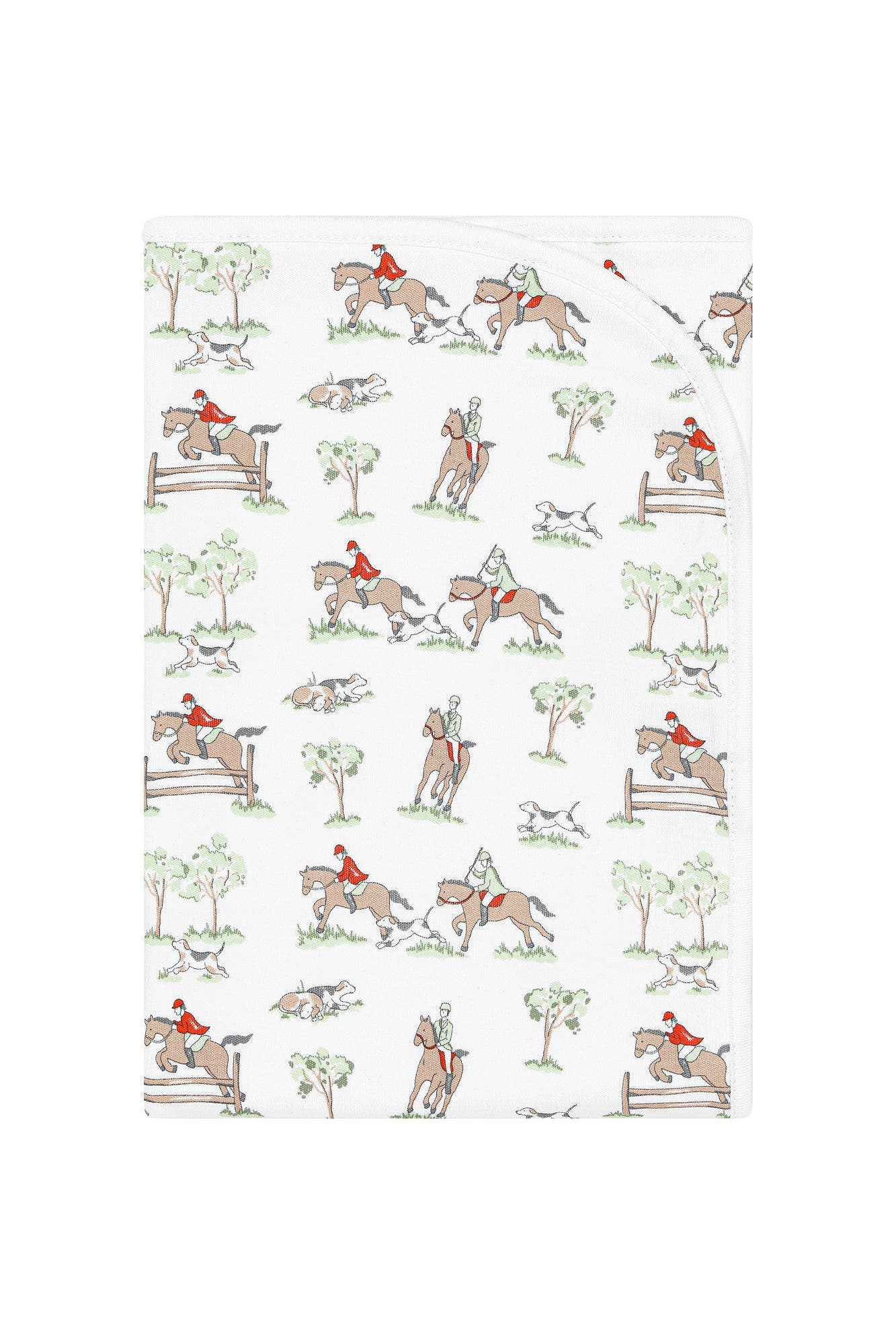 Nellapima Equestrian Chase Receiving Blanket | Nordstrom