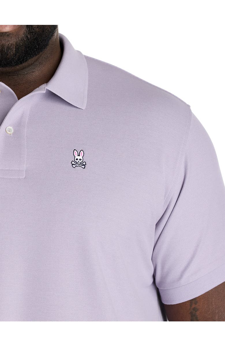 Psycho Bunny Big & Tall Piqué Polo Shirt, Alternate, color, Lavendar Grey