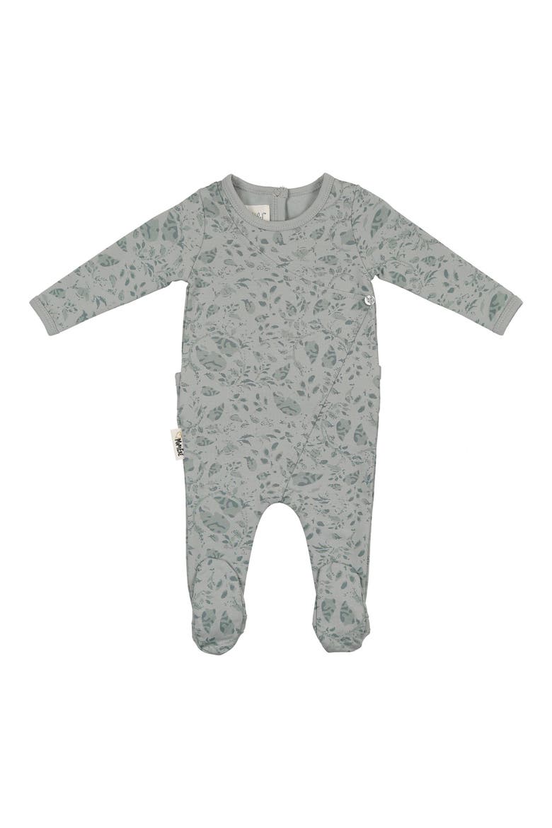 Soft Vines Cotton Blend Footie, Main, color, SKY BLUE