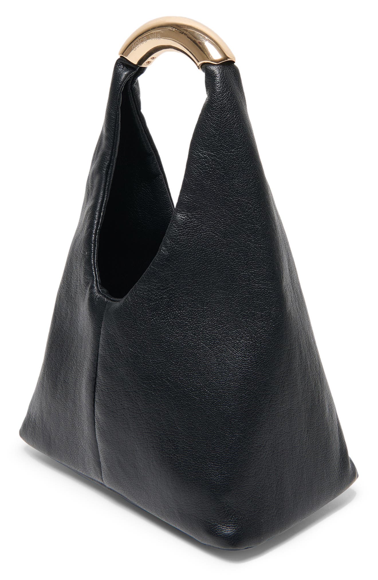 Evelisse Faux Leather Hobo Bag, Alternate, color, BLACK