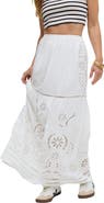 Raffya Georgina Lace Paneled Maxi Skirt