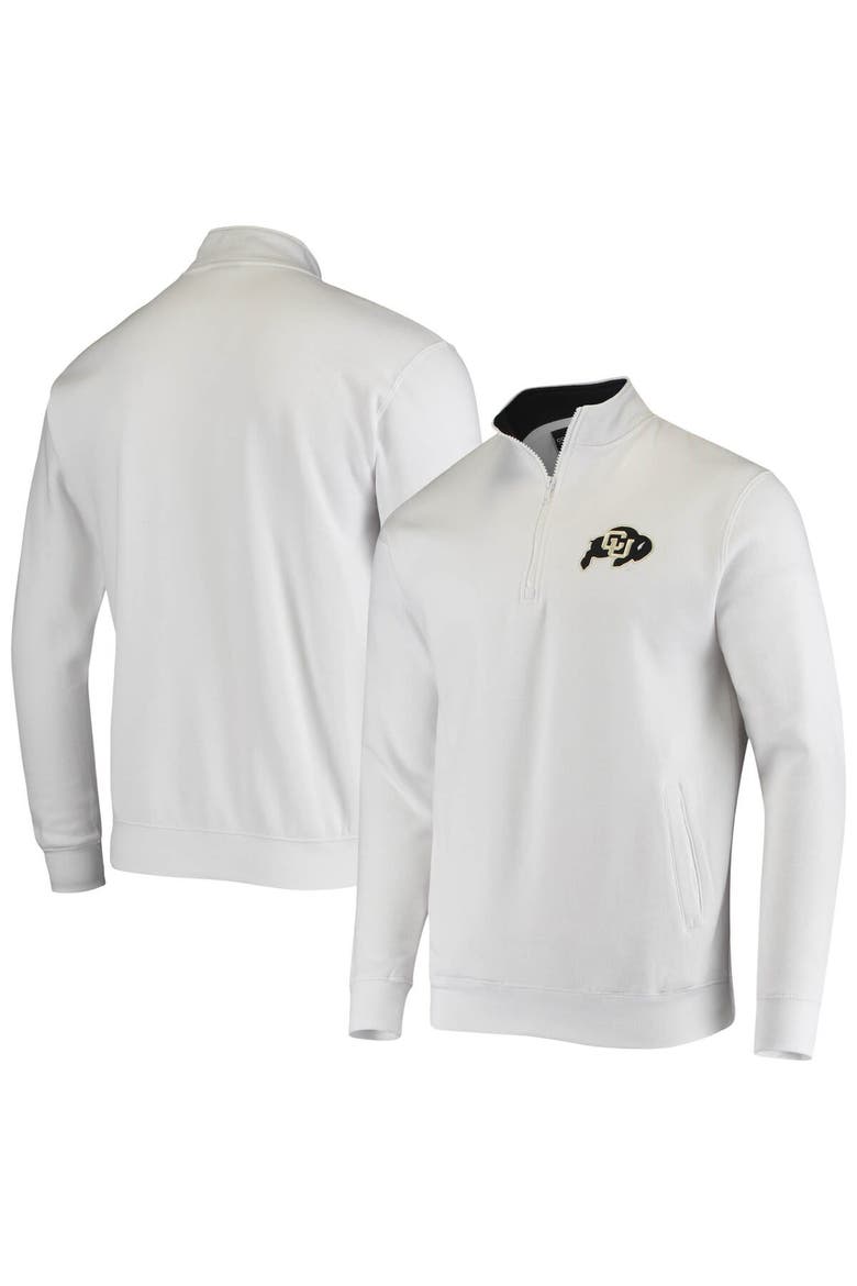 Men's Colosseum White Colorado Buffaloes Tortugas Logo Quarter-Zip Jacket, Alternate, color, White